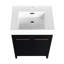 Meuble-lavabo de 24 po avec lavabo en résine, porte à fermeture douce, couleur châtaignier noir, ameublement contemporain, évier de rangement spacieux et 24 po, châtaignier, idée de décor moderne, grand-133043610