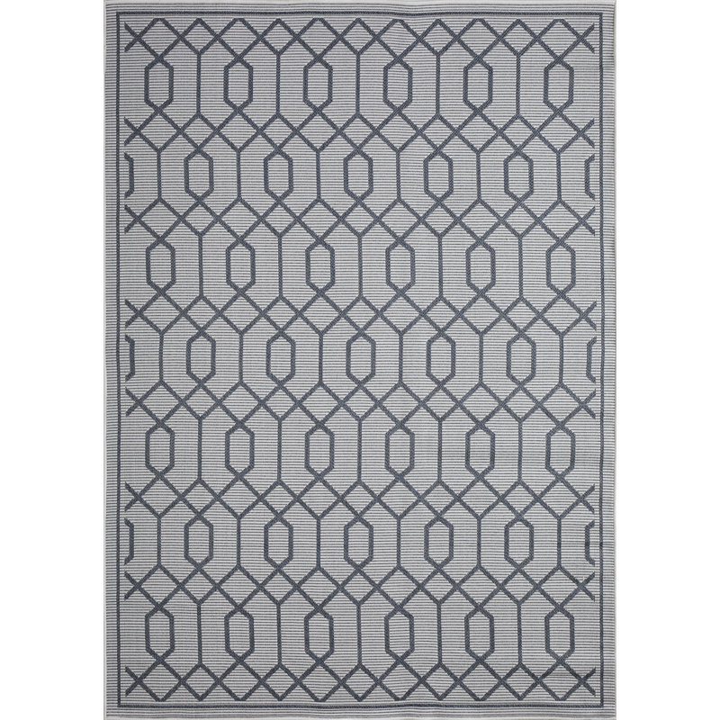 Annie-Jane Geometric Indoor / Outdoor Rug, Rectangle 6'7" x 9'2"