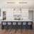 3-Light Modern Classic Fabric Linear Pendant Light-723575776
