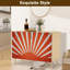 Buffet buffet avec rangement orange soleil imprimé boho minimaliste géométrique abstrait coucher de soleil avec 2 portes pour le salon et la cuisine