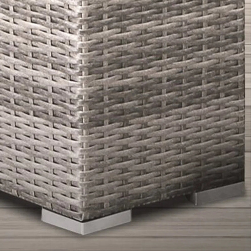 Table d'appoint d'extérieur durable entièrement assemblée pour des espaces extérieurs élégants, Gris clair