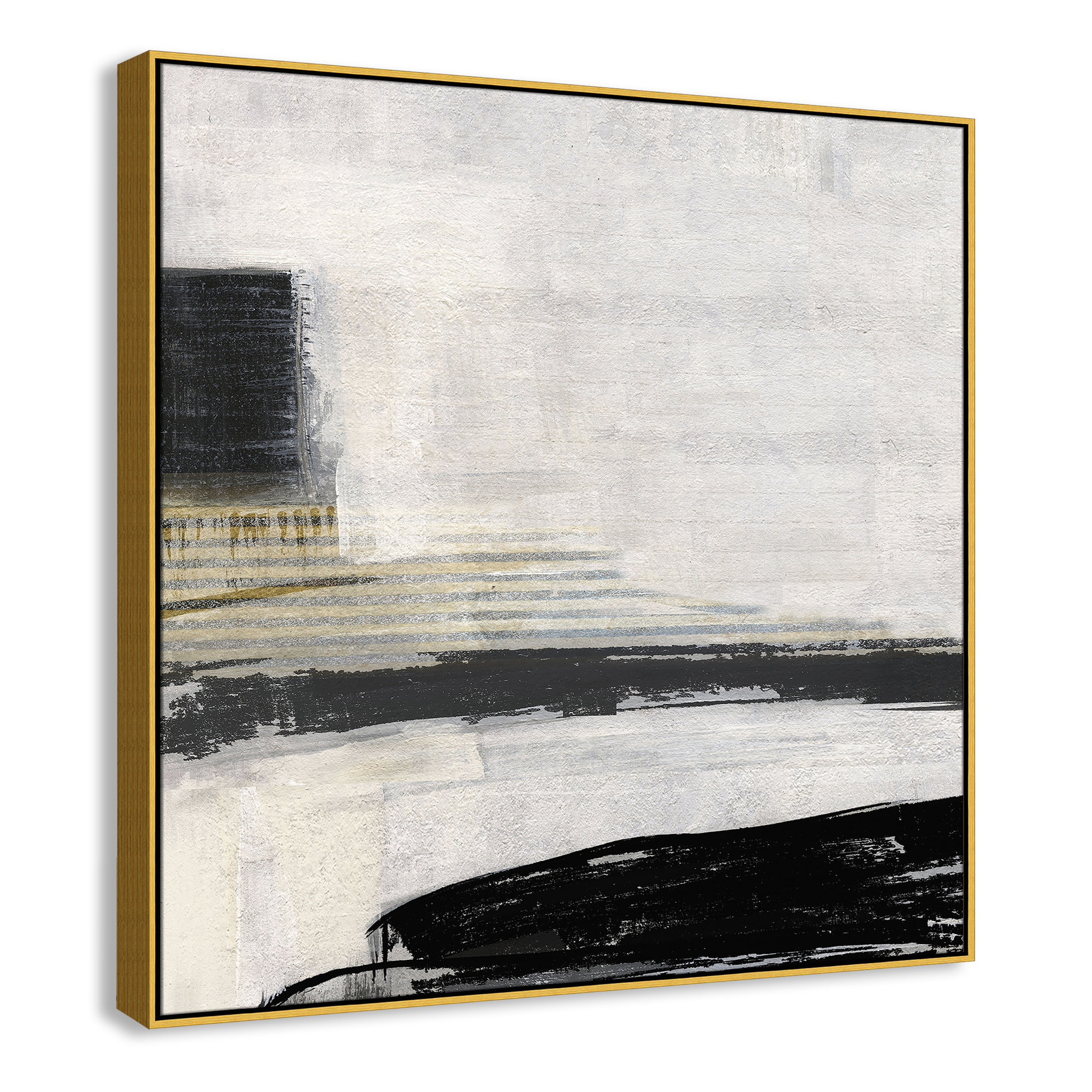 La Bande I Print by Sally Swatland, Gold, 46.5" H x 46.5" W