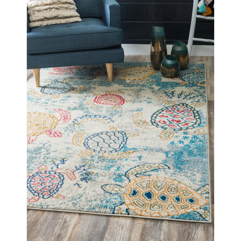 Tapis beige à motif animalier Vargas, Rectangulaire 8 pi x 10 pi