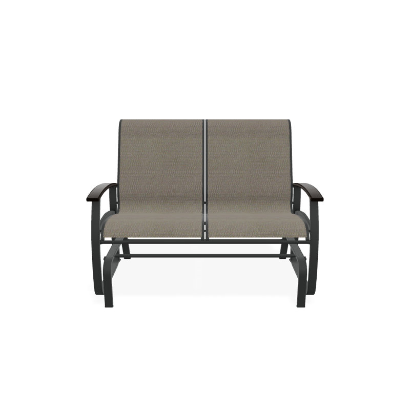 Belle Isle Outdoor Glider, Night, Kona P10, Textured Graphite