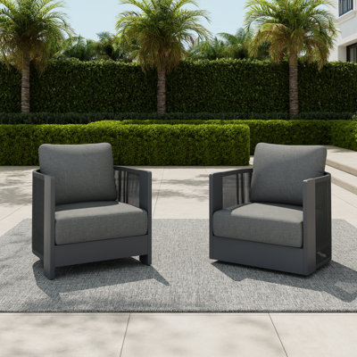 Chaise d'extérieur pour 2 personnes avec coussins