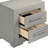 Pierce Grey High Gloss 2-Drawer Nightstand Bedside Table