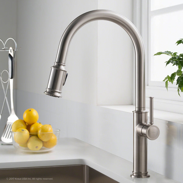 Kraus Sellette Pull Down Single Handle Kitchen Faucet & Reviews | Wayfair