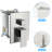 Wall Mounted Shower System, 10 Inch Square Rainfall Head, 26.18 Adjustable Slide Bar, - Scald Valve, Dual Function, Brushed Nickel Finish Easy To Clean Nozzle,