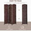 Paravent 3 panneaux Brown Weave - hauteur 6 pi. Paravent artistique au design élégant. Idéal pour les petits espaces. Panneaux hauts portatifs pliables, brun. Facile à plier