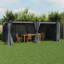 Gazebo With Curtains Steel-83788632-83788633