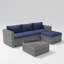 Ensemble de conversation modulaire pour patio avec coussins 3 personnes Abler-1261521192
