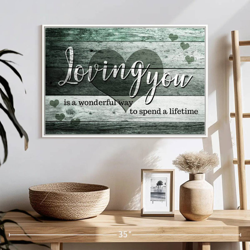 Citation de mariage «I Love You» II, Cadre flottant blanc, 25 po x 17 po