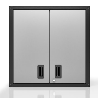 Metal Garage Wall Storage Cabinet with Lockable Double Doors