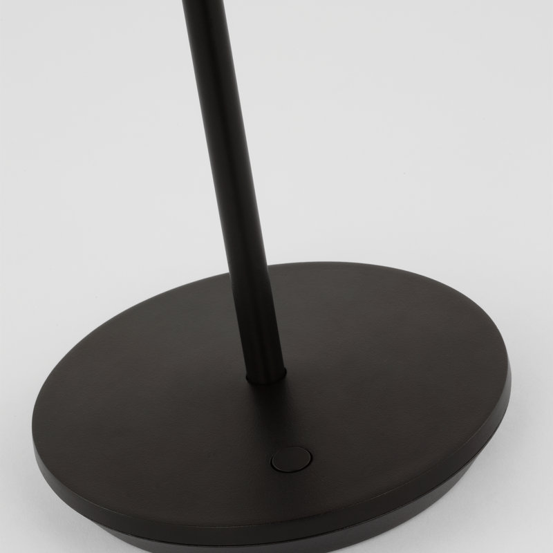 Nevis Short Accent Rechargeable Table Lamp, Black