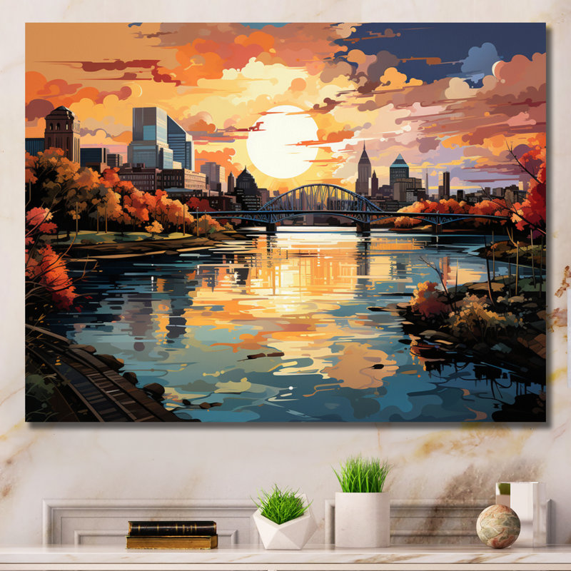 Boston Popart II - reproduction sur toile, Toile tendue, H 24 po x l 32 po x P 1 po