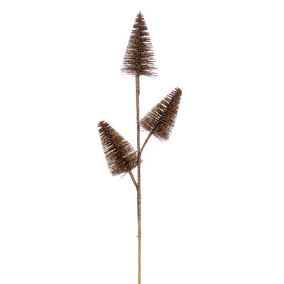 20" Artificial Glitter Cone Tree Spray. Includes 6 pieces per bag.