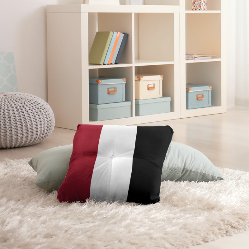 Coussin de sol touffeté atlanta, 26 po x 26 po, Black