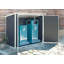 Breashears 6 ft. W x 4 ft. D Plastic Metal Sliplap Pent Storage Shed