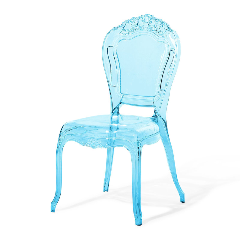 Mattie Dining Chair, Transparent Blue