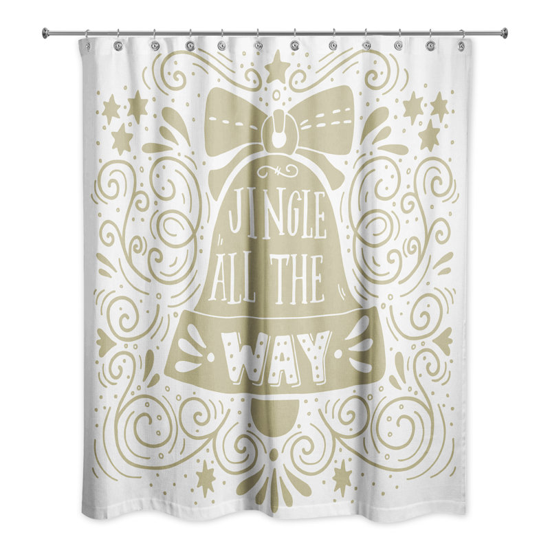 Rideau de douche simple jingle bells Donita