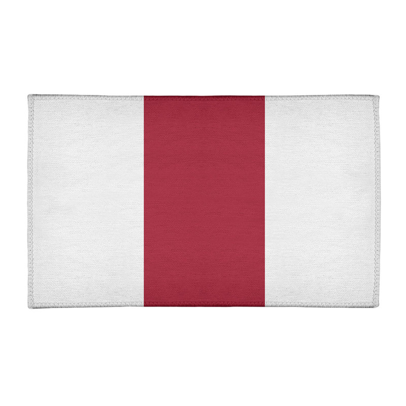 Tapis en polyester à rayures de football atlanta, Rectangle 3 pi x 5 pi