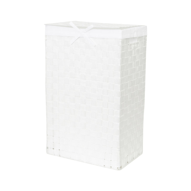 Stan Fabric Laundry Hamper with Handles, White