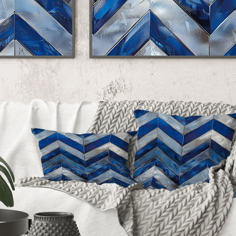 Coussin lombaire Glam II - Glam, Bleu / argent