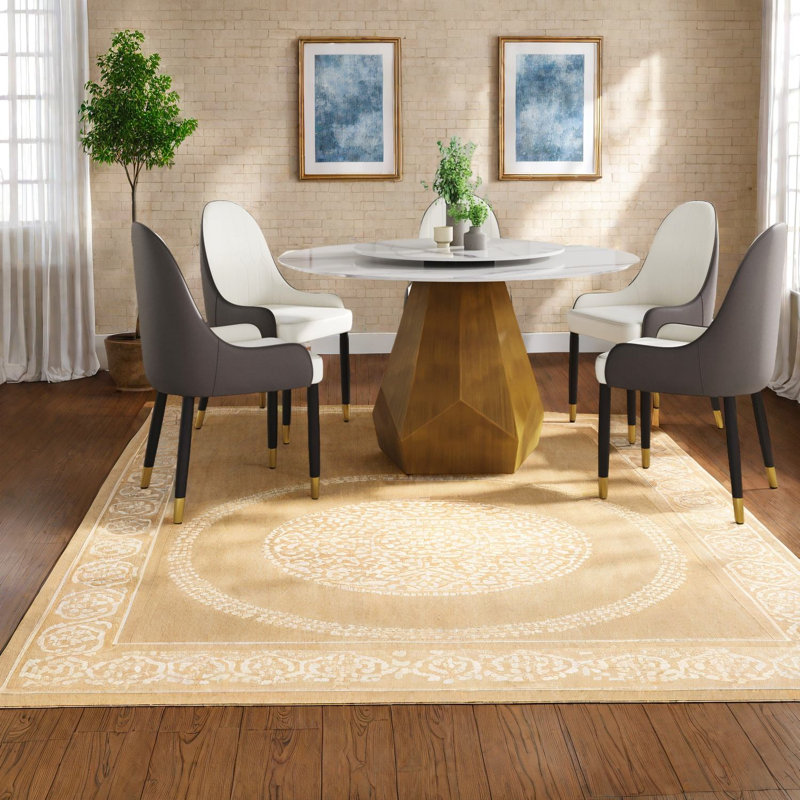Ensemble de table de salle à manger moderne en marbre avec base en métal pour le divertissement à domicile