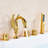 Brushed bronze kitchen faucet with pull-down sprayer and water-efficient design
