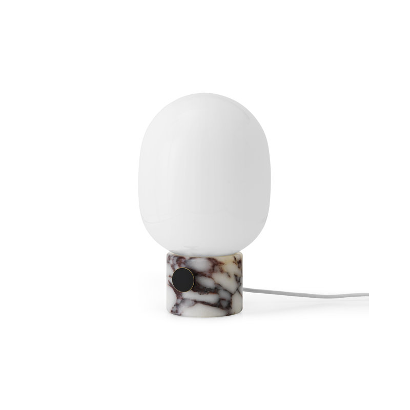 JWDA LED Table Lamp, Calacatta Viola Marble, 12.6" H x 7.5" W