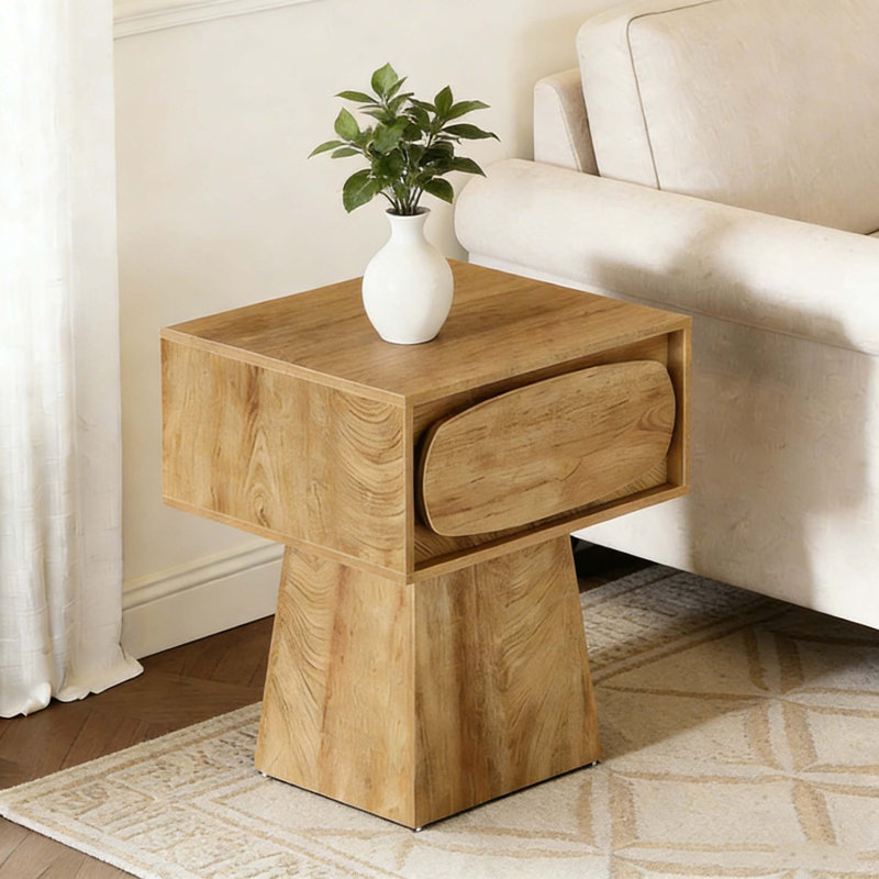 Small Side Table with Storage Drawer