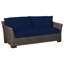 Club 89" Wide Outdoor Wicker Loveseat with Cushions-30564831-30564872-70236913