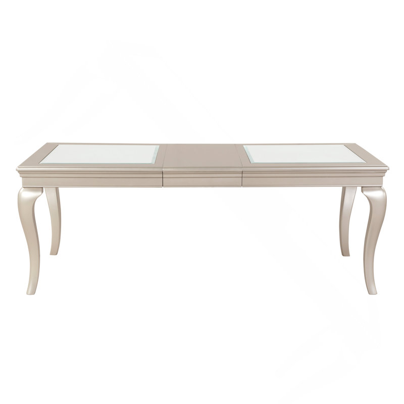 Table de salle à manger moderne et glamour 1pc avec rallonges séparées