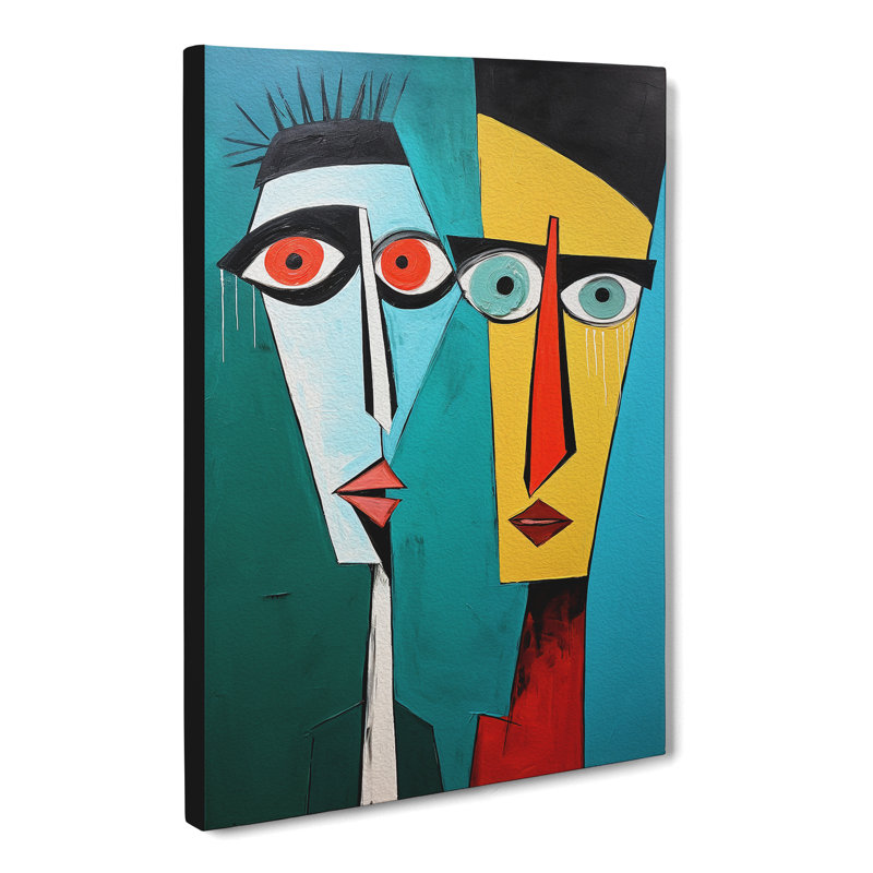 Two Men In Love Expressionism - No Frame Print, 50cm H x 35cm W x 3cm D