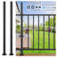Ensemble de 2 balustres de terrasse en acier galvanisé noir mat-105374107