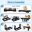 Support pour chien surélevé réglable PETMAker avec 2 grands bols en acier inoxydable de 34 oz, noir-75376401