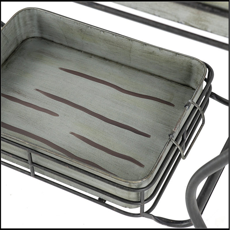 Table 32 po x 15 po x 31 po avec deux plateaux spacieux pour une utilisation polyvalente et un décor élégant