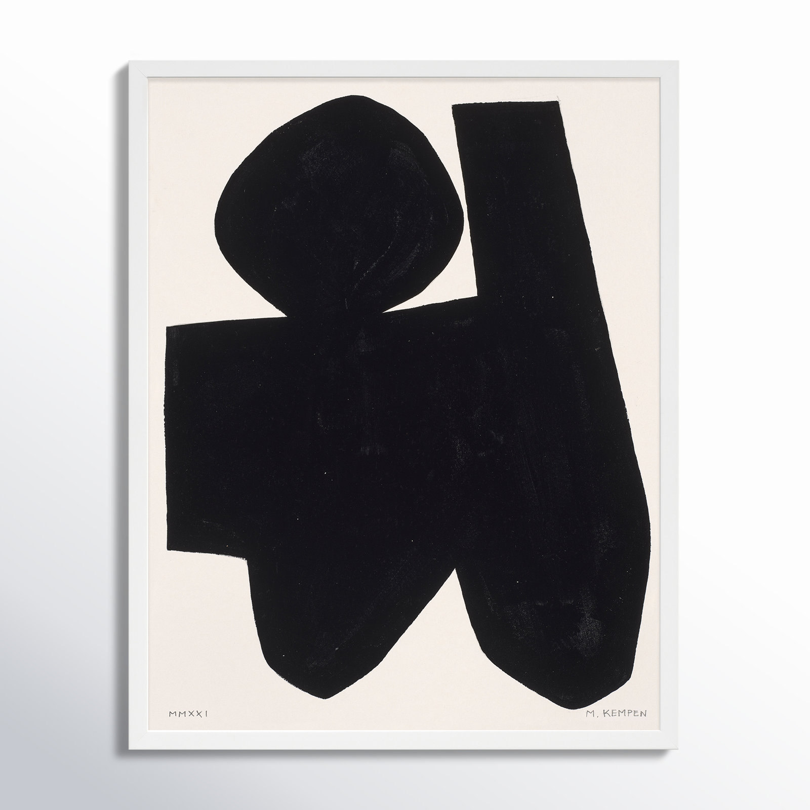 Module On White 4 by Michael Kempen, White, 50" H x 40" W x 1.25" D
