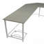 Bureau d'ordinateur gris et blanc