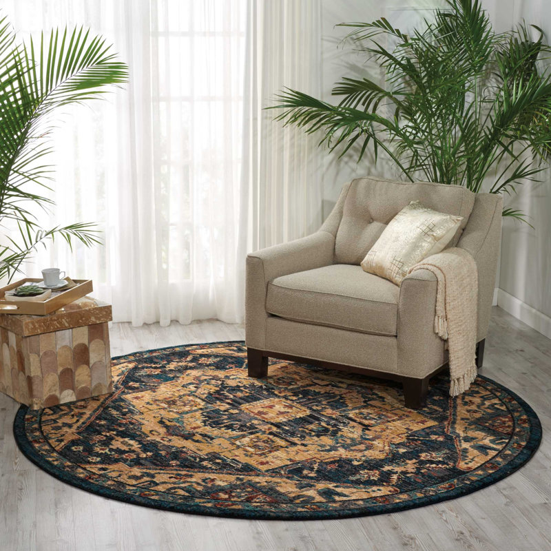 Oriental Indoor Rug, Round 7'5"