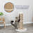 TRIXIE Rue 31.5-in XXL Cat Scratching Post, Sisal Cat Scratcher for Large Cats, Plush Base, Beige