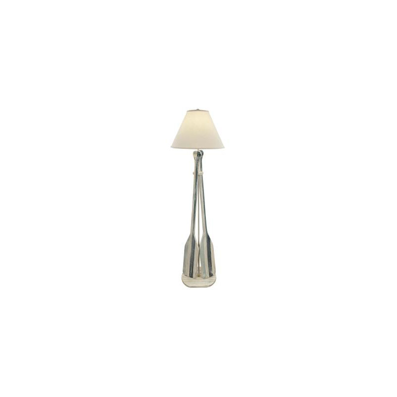 Nautical Stripe 2-Paddle Floor Lamp, Cream/Navy
