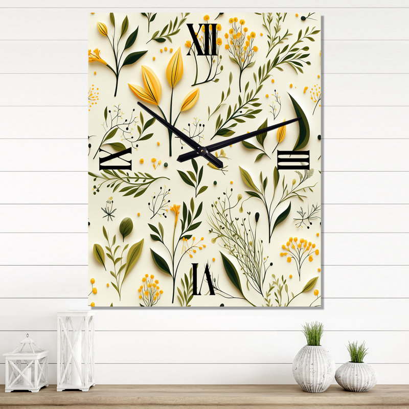 Janetzy - Horloge murale florale, Grand
