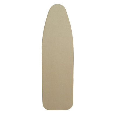 Housse et coussin de planche à repasser, 100% coton avec revêtement en silicone résistant à la chaleur, rembourrage en fibre épaisse et nez effilé, facile à nettoyer, résistant aux brûlures, beige