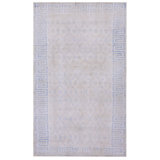 Faded Decorative Light Ivory Color Antique Small Cotton Agra Rug