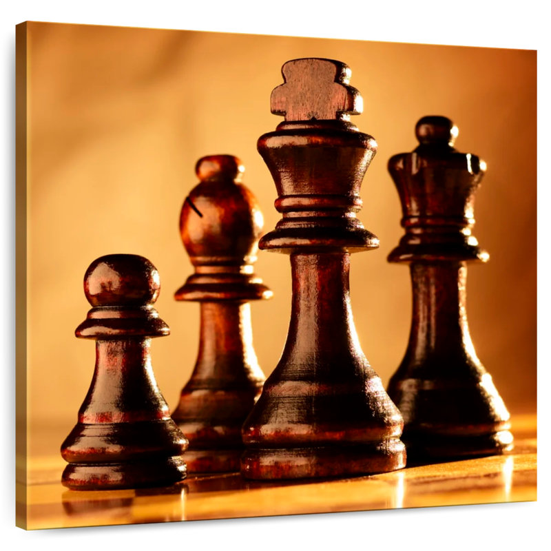 Pièces d'échecs en bois Senne, H 20 po x l 20 po