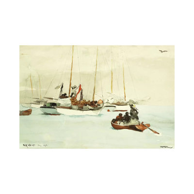 Schooners At Anchor, Key West, 1903 by Winslow Homer - Wrapped Canvas Gallery-Wrapped Canvas Giclée