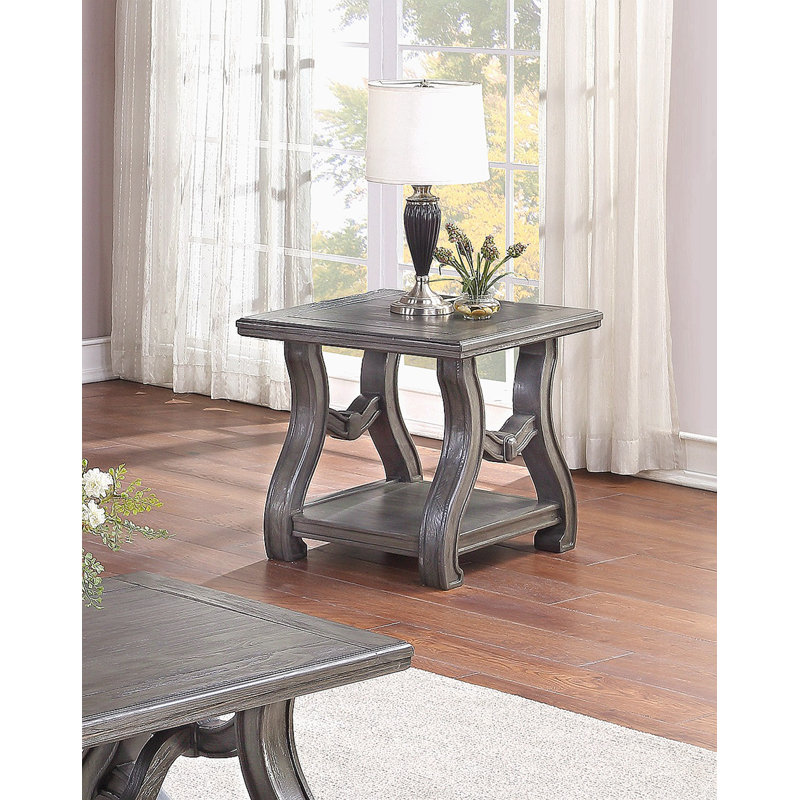 End Table With Open Shelf In Sliver