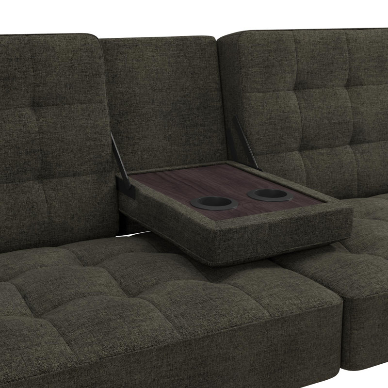 Alaira Full / Double 181.6cm Upholstered Convertible Sofa, Grey