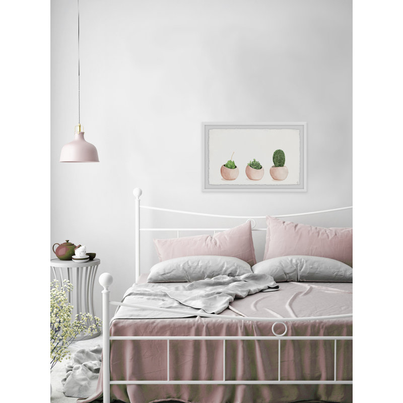 Pink Pots - Single Picture Frame Painting, 30 cm H x 46 cm W x 3.81 cm D